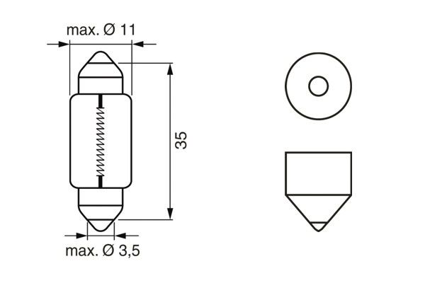 Bosch 1987302864 Bulb, clearance/end outline marker light - 6