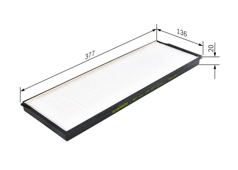 Bosch 1987431172 Filter, cabin air - 1