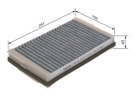 Bosch 1987431452 Filter, cabin air - 1