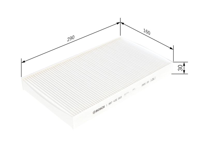 Bosch 1987432003 Filter, cabin air - 1