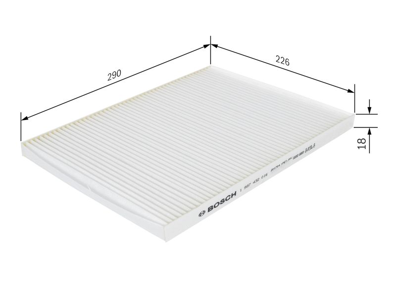 Bosch 1987432016 Filter, cabin air - 1