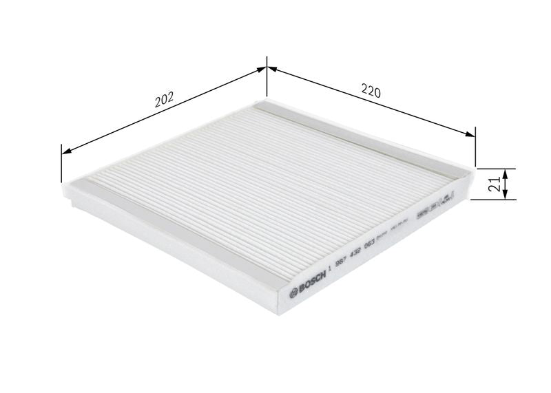Bosch 1987432063 Filter, cabin air - 1