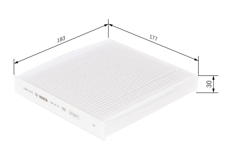 Bosch 1987432115 Filter, cabin air - 1