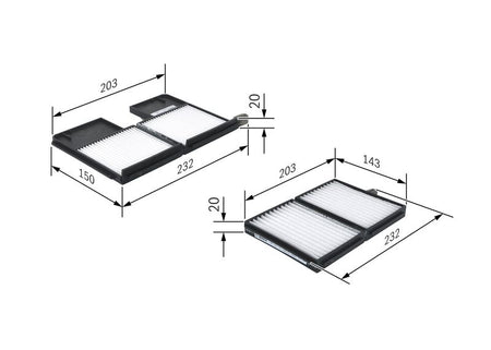 Bosch 1987432159 Filter, cabin air - 1