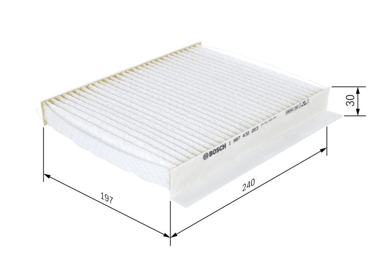 Bosch 1987432203 Filter, cabin air - 1