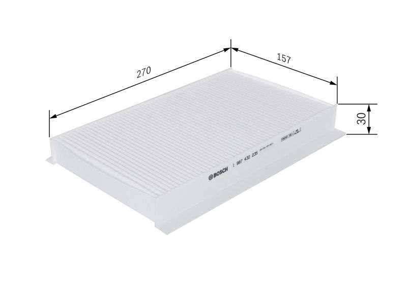 Bosch 1987432235 Filter, cabin air - 1