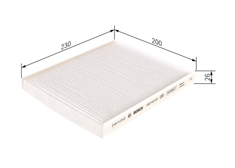 Bosch 1987432251 Filter, cabin air - 1