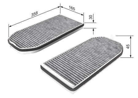 Bosch 1987432362 Filter, cabin air - 1