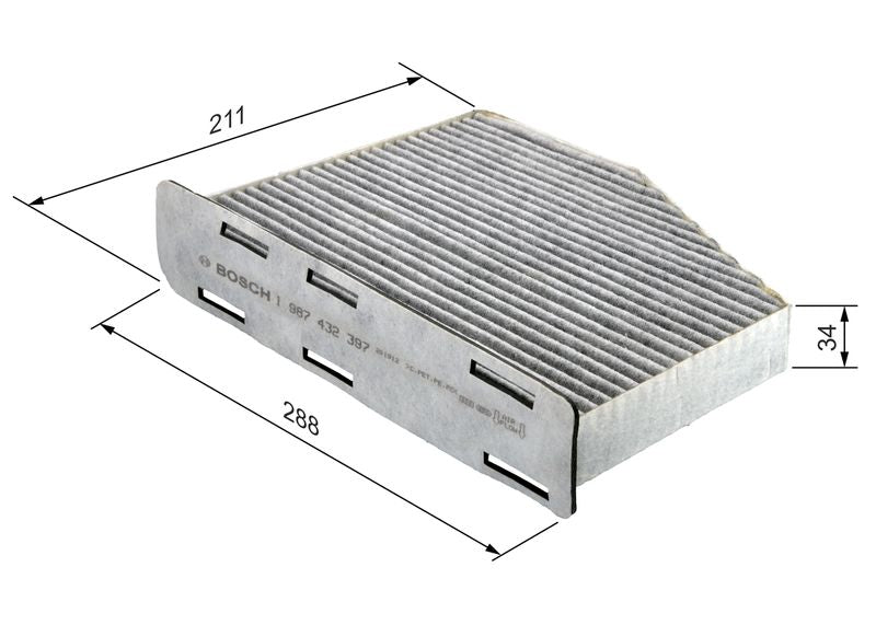 Bosch 1987432397 Filter, cabin air - 1