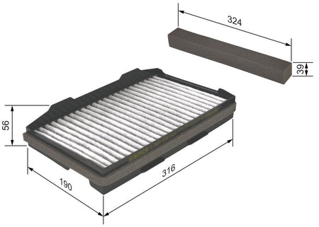 Bosch 1987432401 Filter, cabin air - 1