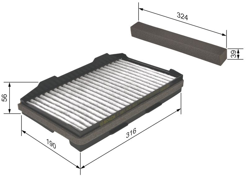 Bosch 1987432401 Filter, cabin air - 1