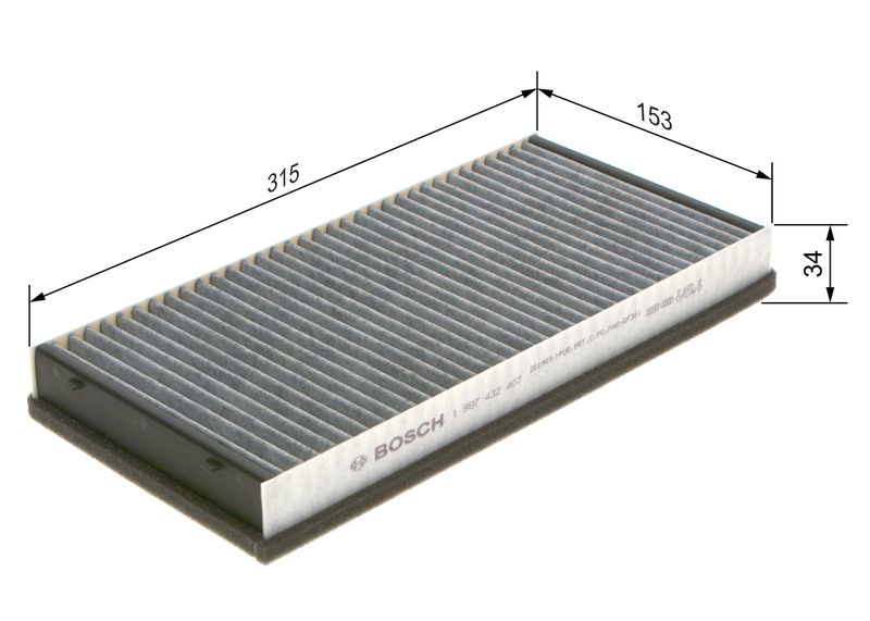 Bosch 1987432407 Filter, cabin air - 1