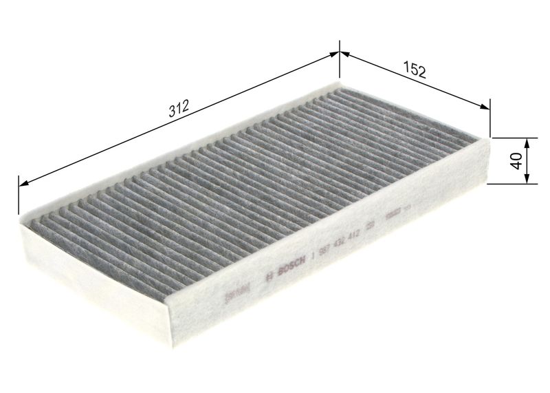 Bosch 1987432412 Filter, cabin air - 1