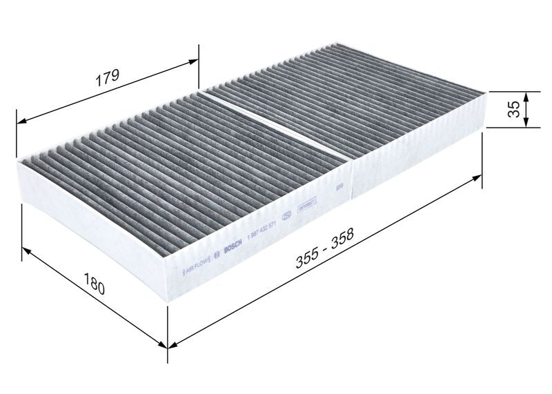 Bosch 1987432571 Filter, cabin air - 1