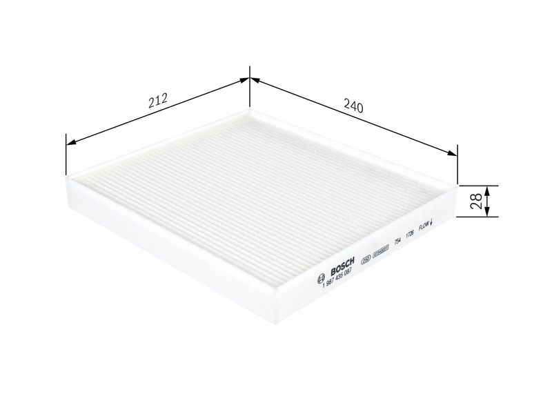 Bosch 1987435087 Filter, cabin air - 1