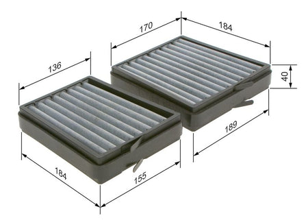 Bosch 1987435536 Filter, cabin air - 1