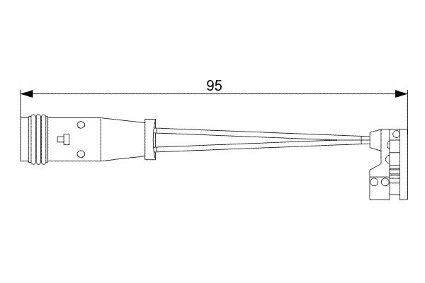Bosch 1987473006 Warning Contact, brake pad wear - 5