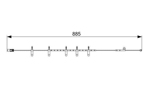 Bosch 1987473015 Warning Contact, brake pad wear - 5