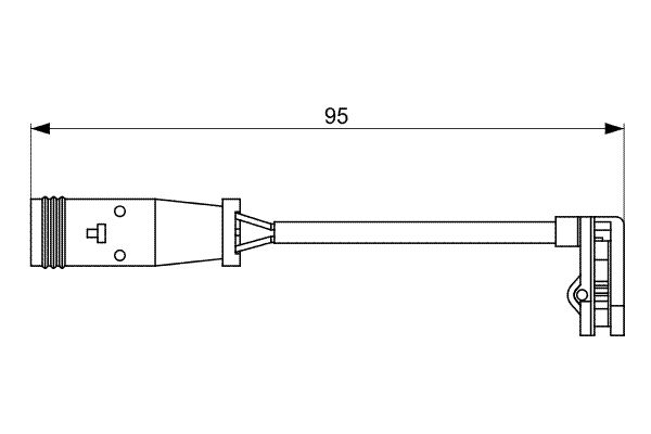 Bosch 1987473036 Warning Contact, brake pad wear - 5
