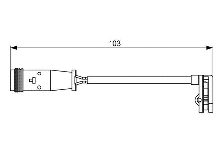 Bosch 1987473037 Warning Contact, brake pad wear - 5