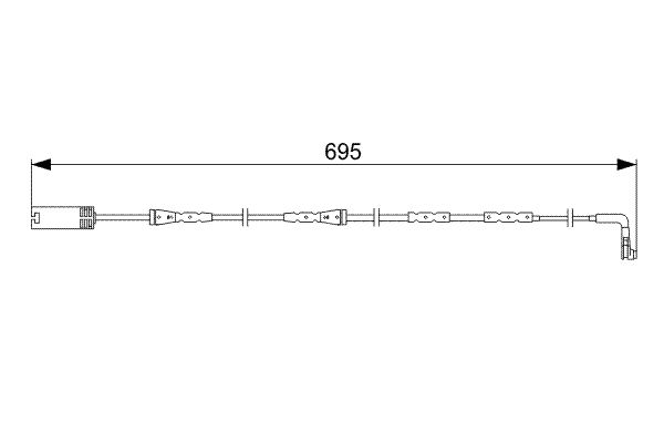 Bosch 1987473050 Warning Contact, brake pad wear - 5
