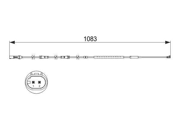 Bosch 1987473500 Warning Contact, brake pad wear - 5