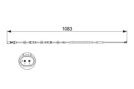 Bosch 1987473500 Warning Contact, brake pad wear - 5