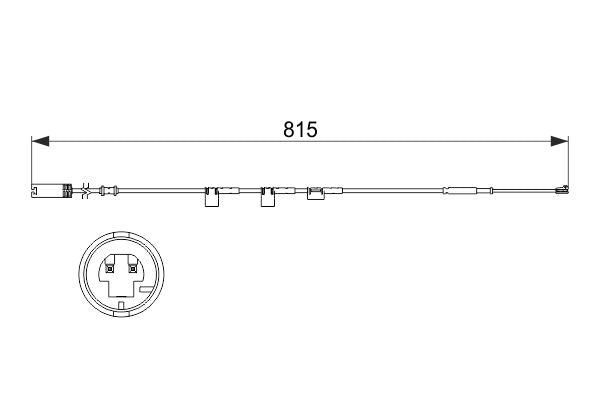 Bosch 1987473524 Warning Contact, brake pad wear - 5
