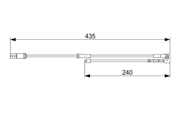 Bosch 1987473543 Warning Contact, brake pad wear - 5