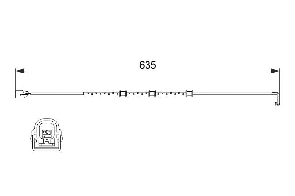 Bosch 1987474515 Warning Contact, brake pad wear - 5