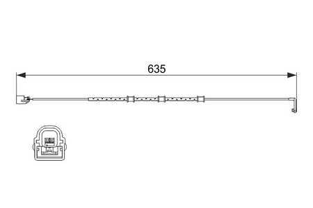 Bosch 1987474515 Warning Contact, brake pad wear - 5