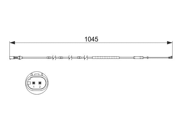 Bosch 1987474551 Warning Contact, brake pad wear - 5