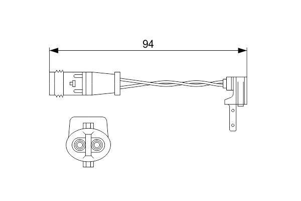Bosch 1987474553 Warning Contact, brake pad wear - 5