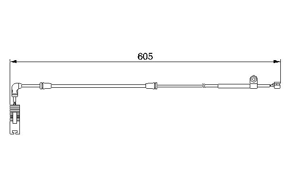 Bosch 1987474943 Warning Contact, brake pad wear - 5