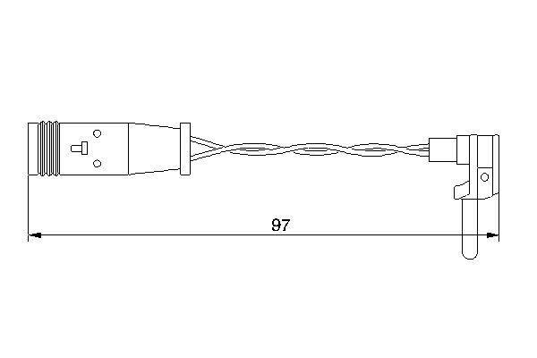Bosch 1987474966 Warning Contact, brake pad wear - 5