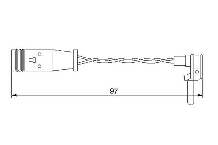 Bosch 1987474966 Warning Contact, brake pad wear - 5