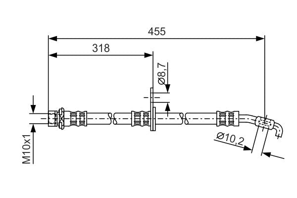 Bosch 1987476255 Brake Hose - 1