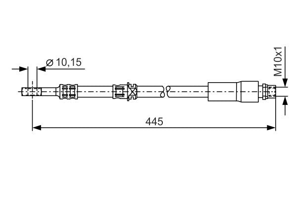 Bosch 1987476455 Brake Hose - 1