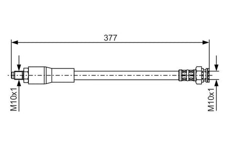 Bosch 1987476666 Brake Hose - 1