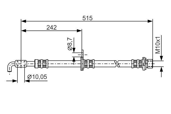 Bosch 1987476780 Brake Hose - 1