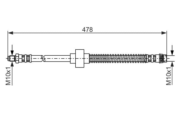 Bosch 1987476868 Brake Hose - 1
