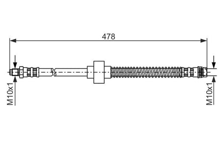 Bosch 1987476868 Brake Hose - 1