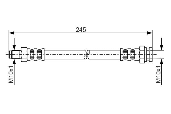 Bosch 1987476876 Brake Hose - 1