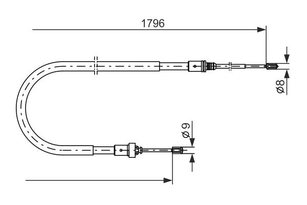 Bosch 1987477235 Cable Pull, parking brake - 5