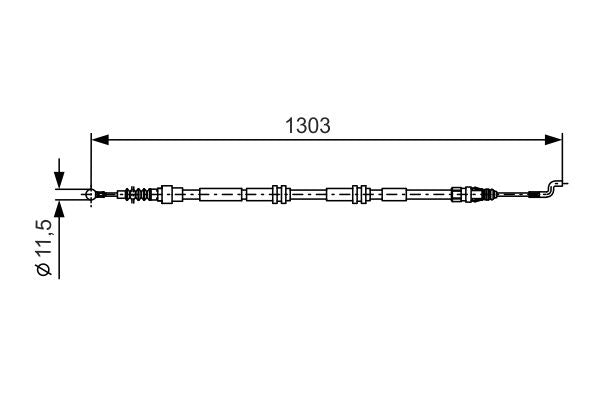Bosch 1987477260 Cable Pull, parking brake - 5