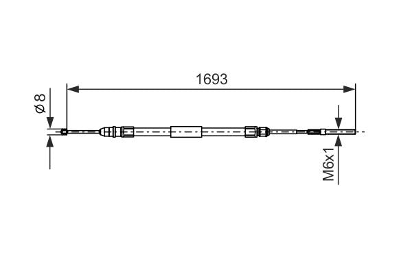 Bosch 1987477532 Cable Pull, parking brake - 5