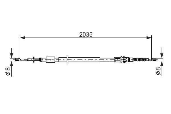 Bosch 1987477598 Cable Pull, parking brake - 5