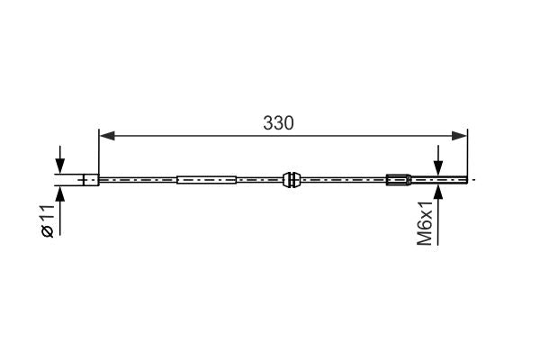 Bosch 1987477667 Cable Pull, parking brake - 5