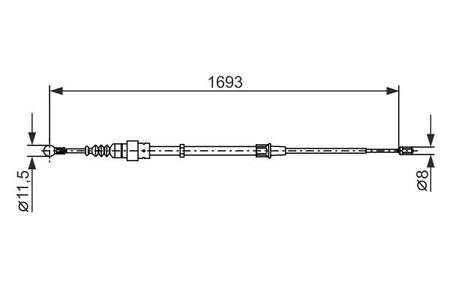 Bosch 1987477698 Cable Pull, parking brake - 5