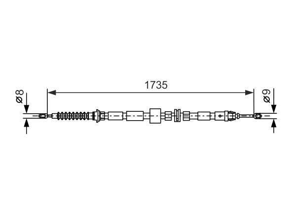 Bosch 1987477734 Cable Pull, parking brake - 5
